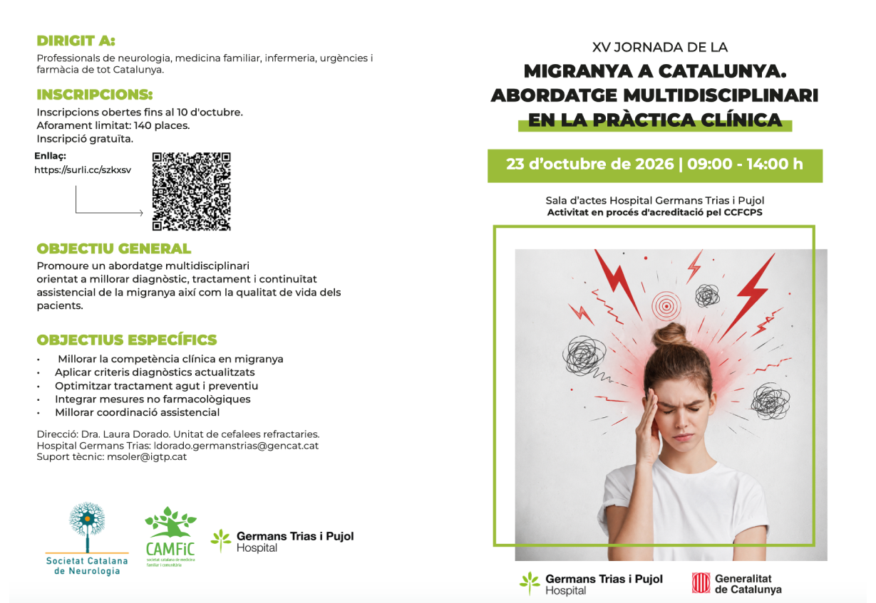 XV JORNADA DE MIGRANYA A CATALUNYA.